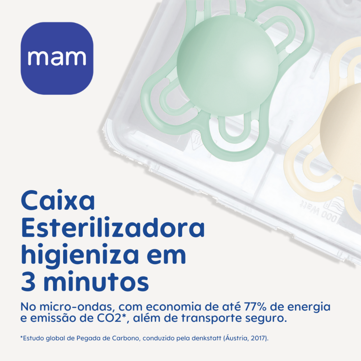 Chupeta MAM Perfect 0-6 Meses com Caixa Esterilizadora Embalagem Dupla