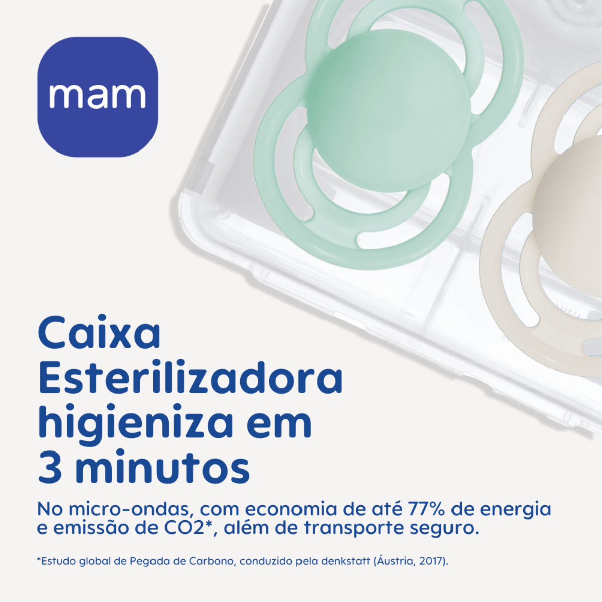 Chupeta MAM Perfect 16+ Meses com Caixa Esterilizadora Embalagem Dupla
