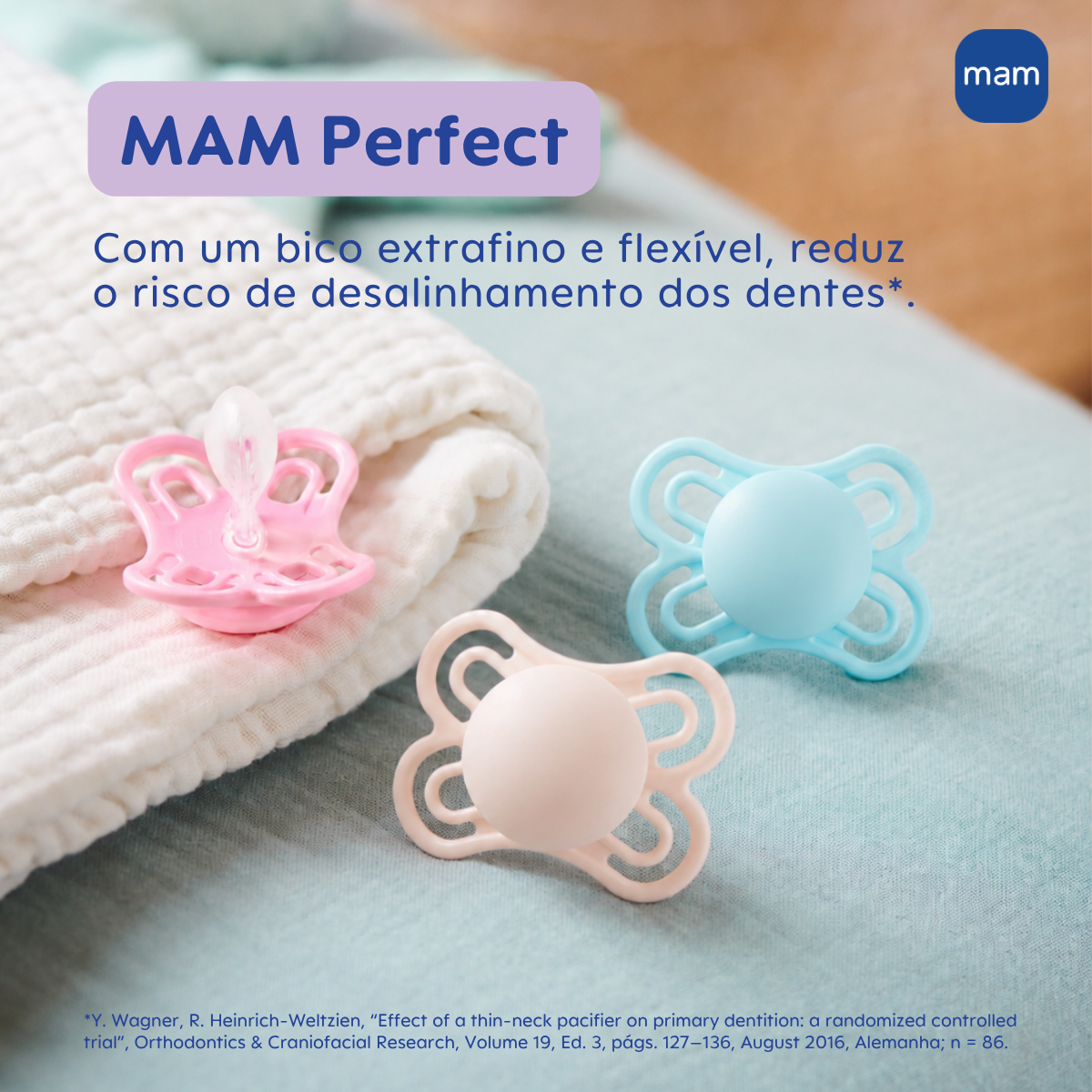 Chupeta MAM Perfect 0-6 Meses com Caixa Esterilizadora Embalagem Dupla