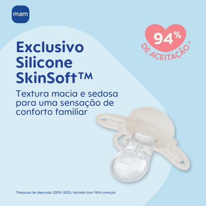 Chupeta MAM Perfect Start 0-2 Meses com Caixa Esterilizadora Embalagem Dupla