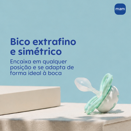 Chupeta MAM Perfect Start 0-2 Meses com Caixa Esterilizadora Embalagem Dupla