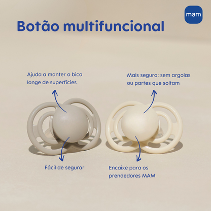 Chupeta MAM Perfect 16+ Meses com Caixa Esterilizadora Embalagem Dupla