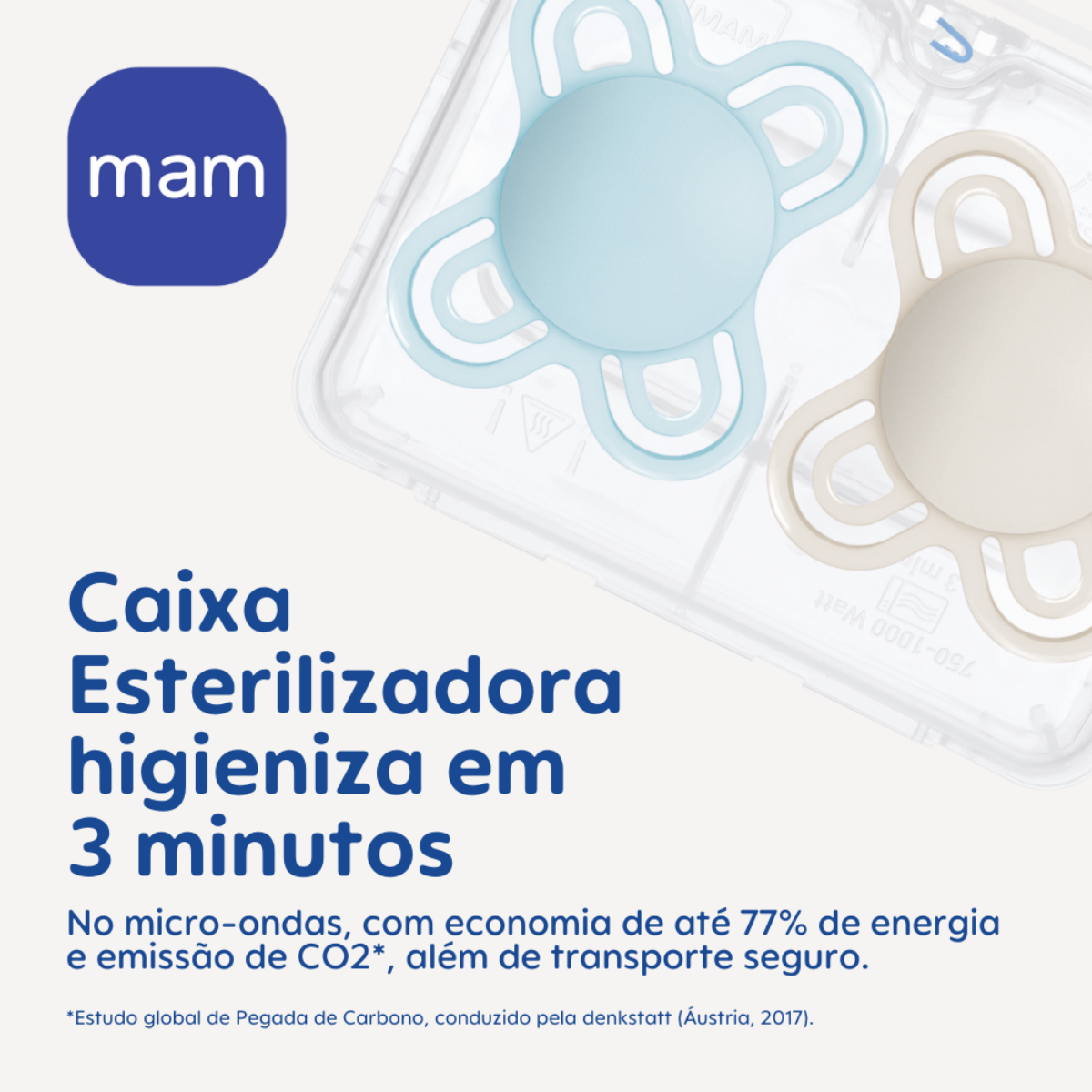 Chupeta MAM Perfect Start 0-2 Meses com Caixa Esterilizadora Embalagem Dupla