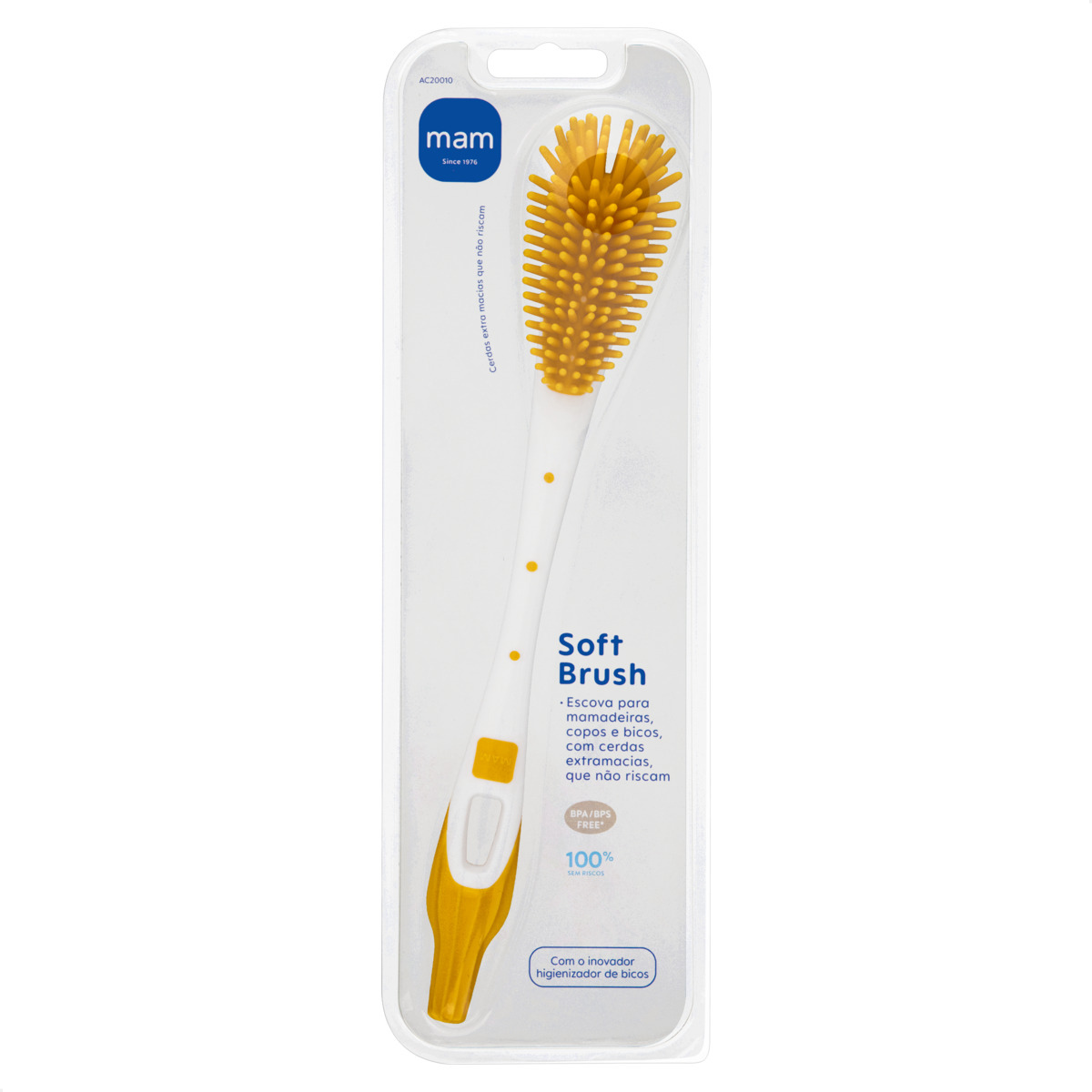 Escova de Limpeza para Mamadeira, Bico e Copo MAM Soft Brush