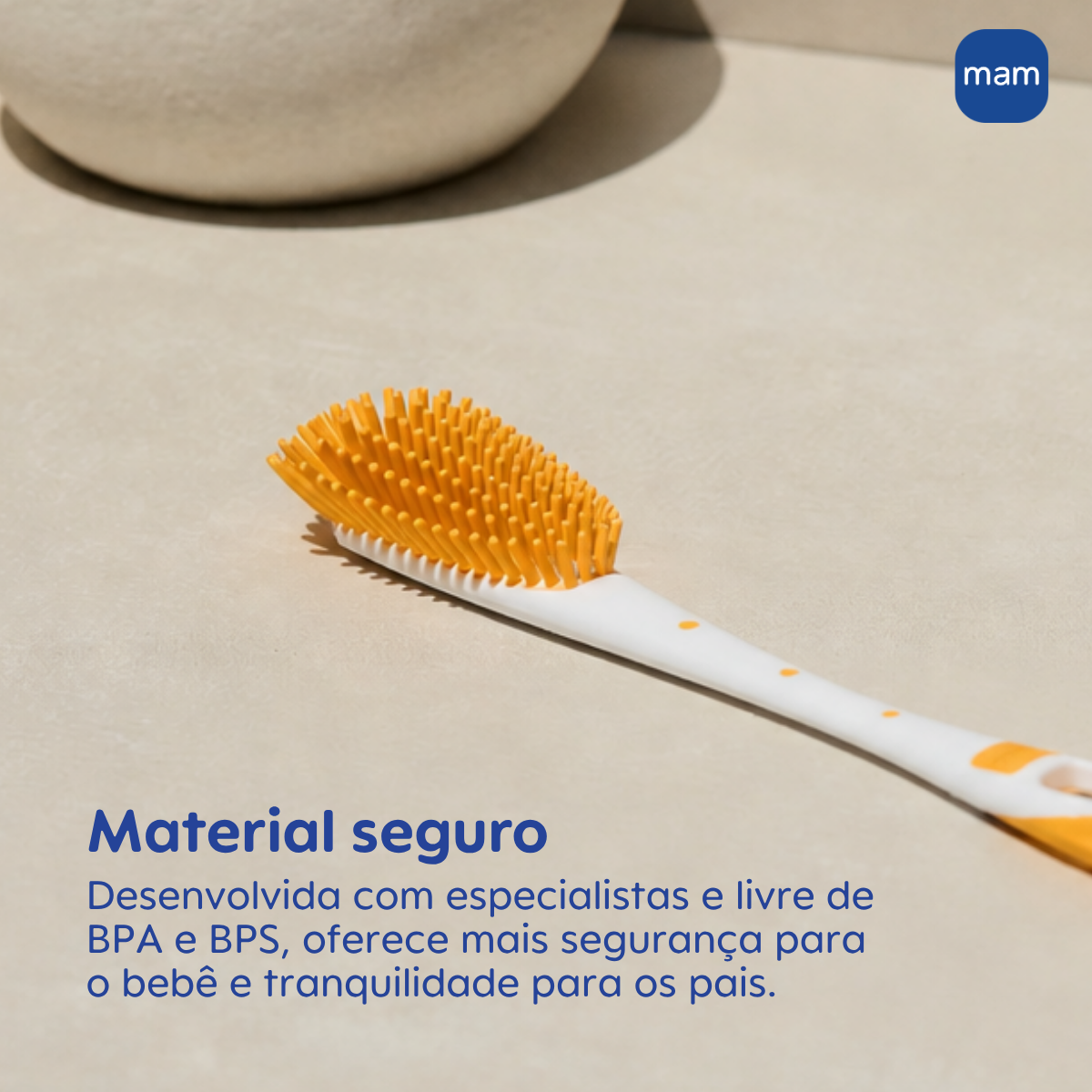 Escova de Limpeza para Mamadeira, Bico e Copo MAM Soft Brush