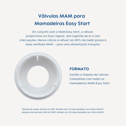 Válvula Anticólica para Mamadeiras Easy Start MAM 2 Unidades