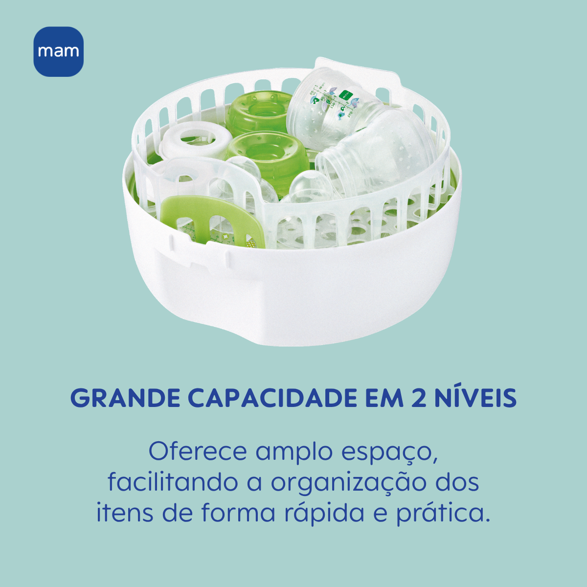 Esterilizador a Vapor MAM para Micro-Ondas Com Pinça