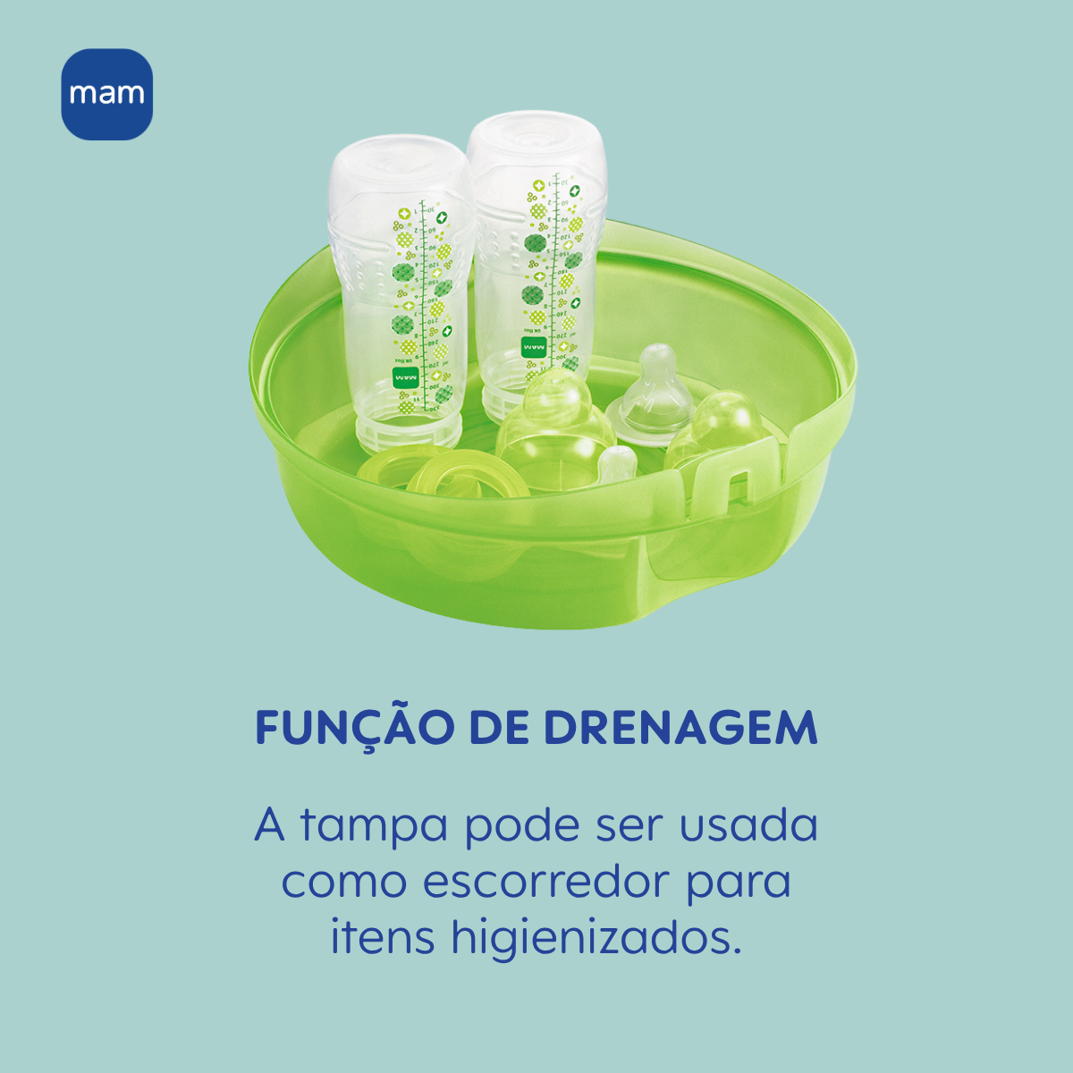 Esterilizador a Vapor MAM para Micro-Ondas Com Pinça