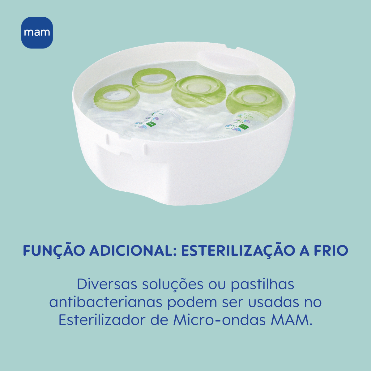 Esterilizador a Vapor MAM para Micro-Ondas Com Pinça