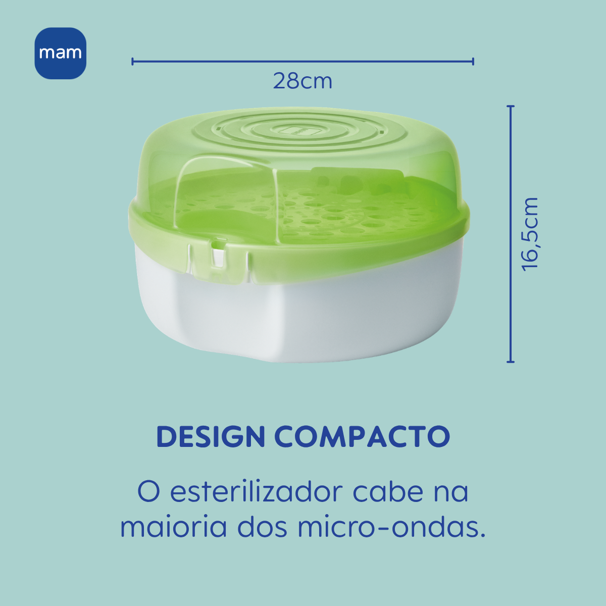 Esterilizador a Vapor MAM para Micro-Ondas Com Pinça