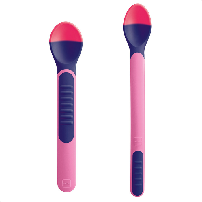 Kit de Colheres Infantis Termossensível MAM Rosa
