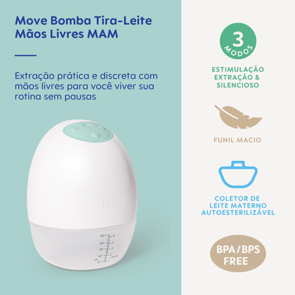 Move Bomba Tira-Leite Mãos Livres MAM