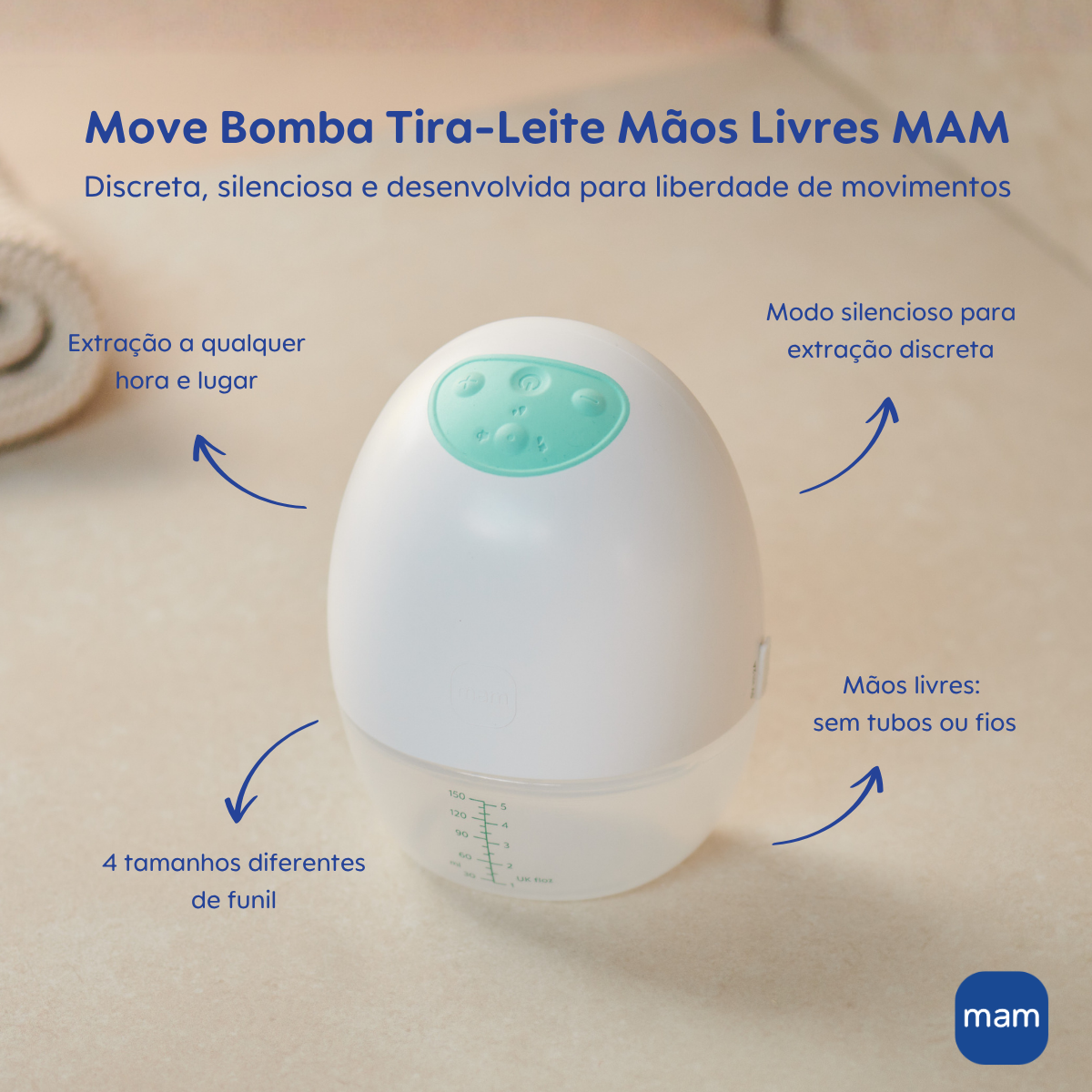 Move Bomba Tira-Leite Mãos Livres MAM