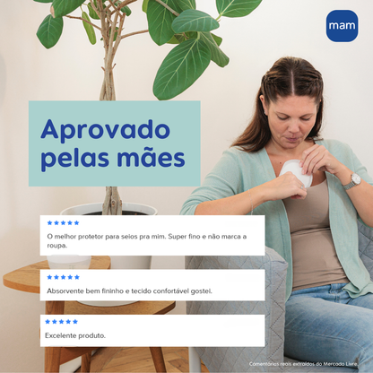 Absorventes Descartáveis para Seios MAM Diurno e Noturno 30 Unidades