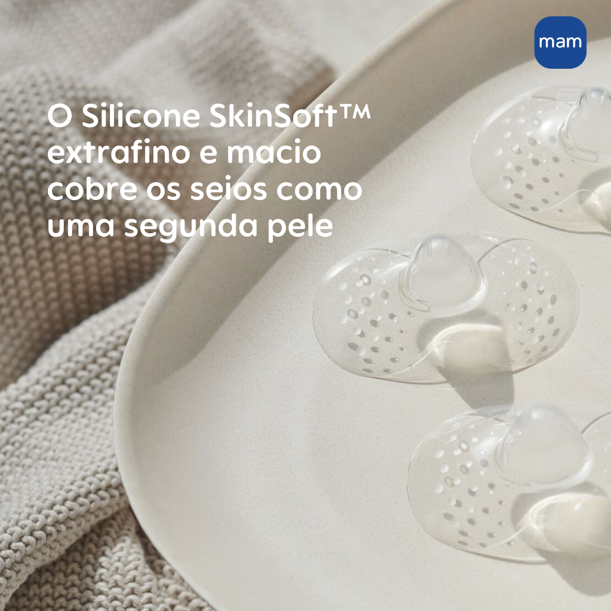 Protetor de Seios MAM Tamanho Pequeno Silicone Extrafino e Macio 2 Unidades