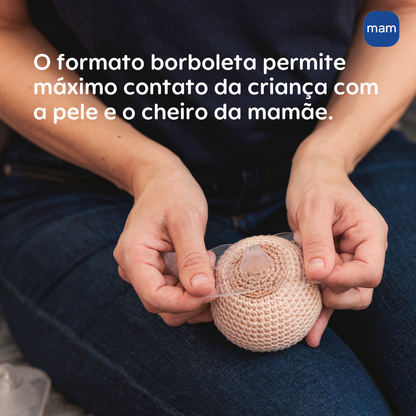 Protetor de Seios MAM Tamanho Pequeno Silicone Extrafino e Macio 2 Unidades