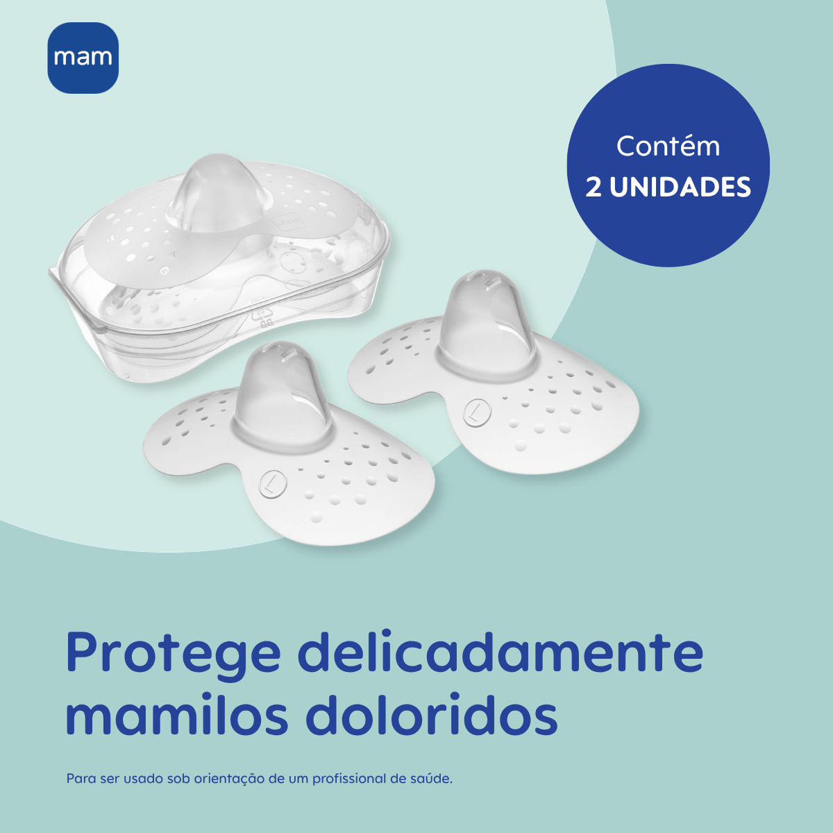 Protetor de Seios MAM Tamanho Grande Silicone Extrafino e Macio 2 Unidades