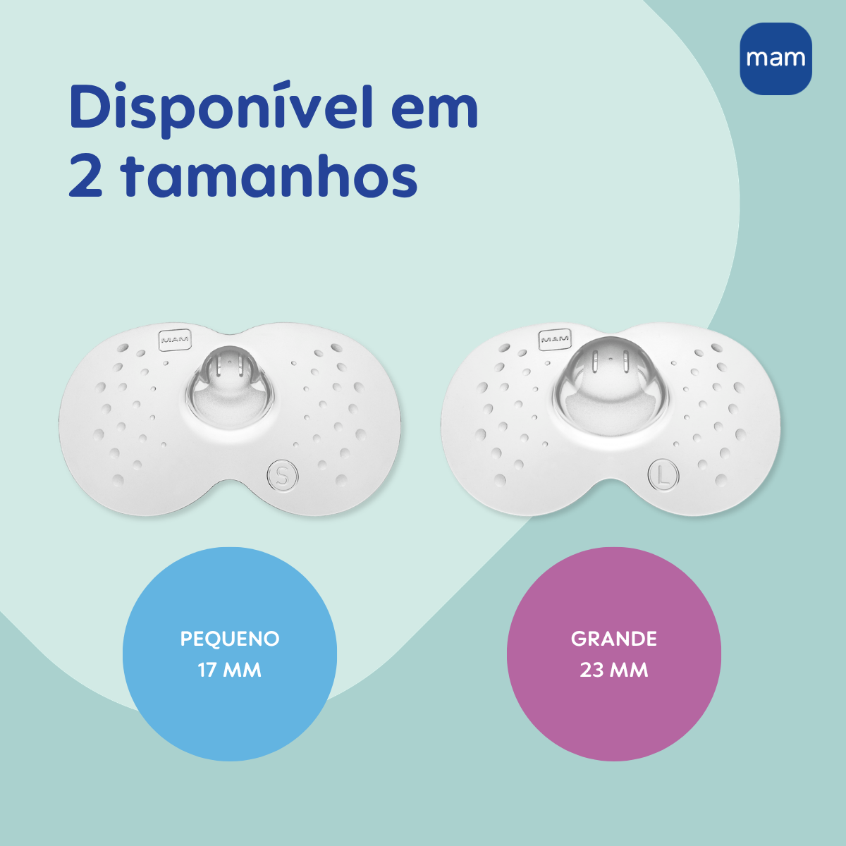 Protetor de Seios MAM Tamanho Grande Silicone Extrafino e Macio 2 Unidades