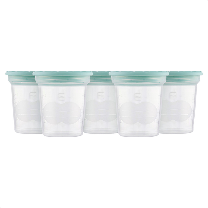Kit 5 Potes para Armazenamento MAM 120ml com Tampa