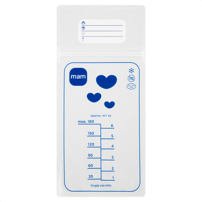 Sacos para Armazenar Leite Materno MAM (25 Unidades de 180ml)
