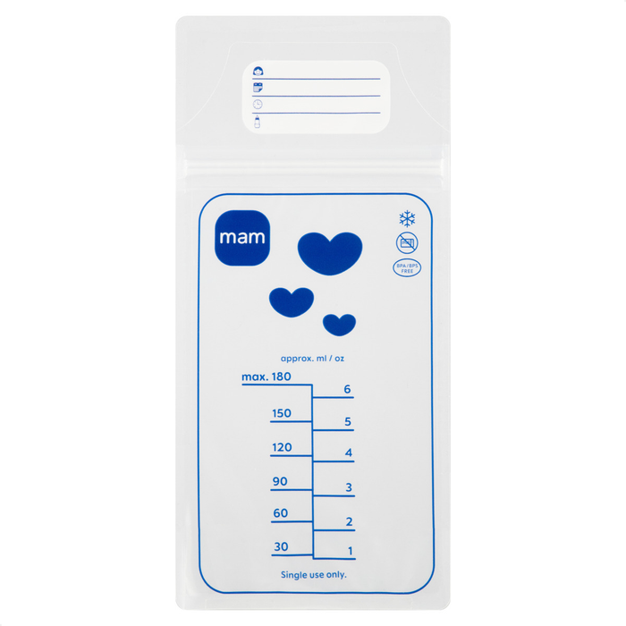 Sacos para Armazenar Leite Materno MAM (25 Unidades de 180ml)