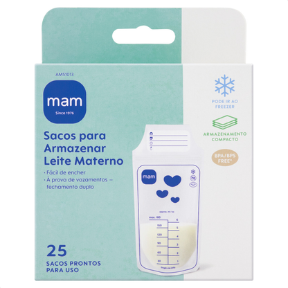 Sacos para Armazenar Leite Materno MAM (25 Unidades de 180ml)