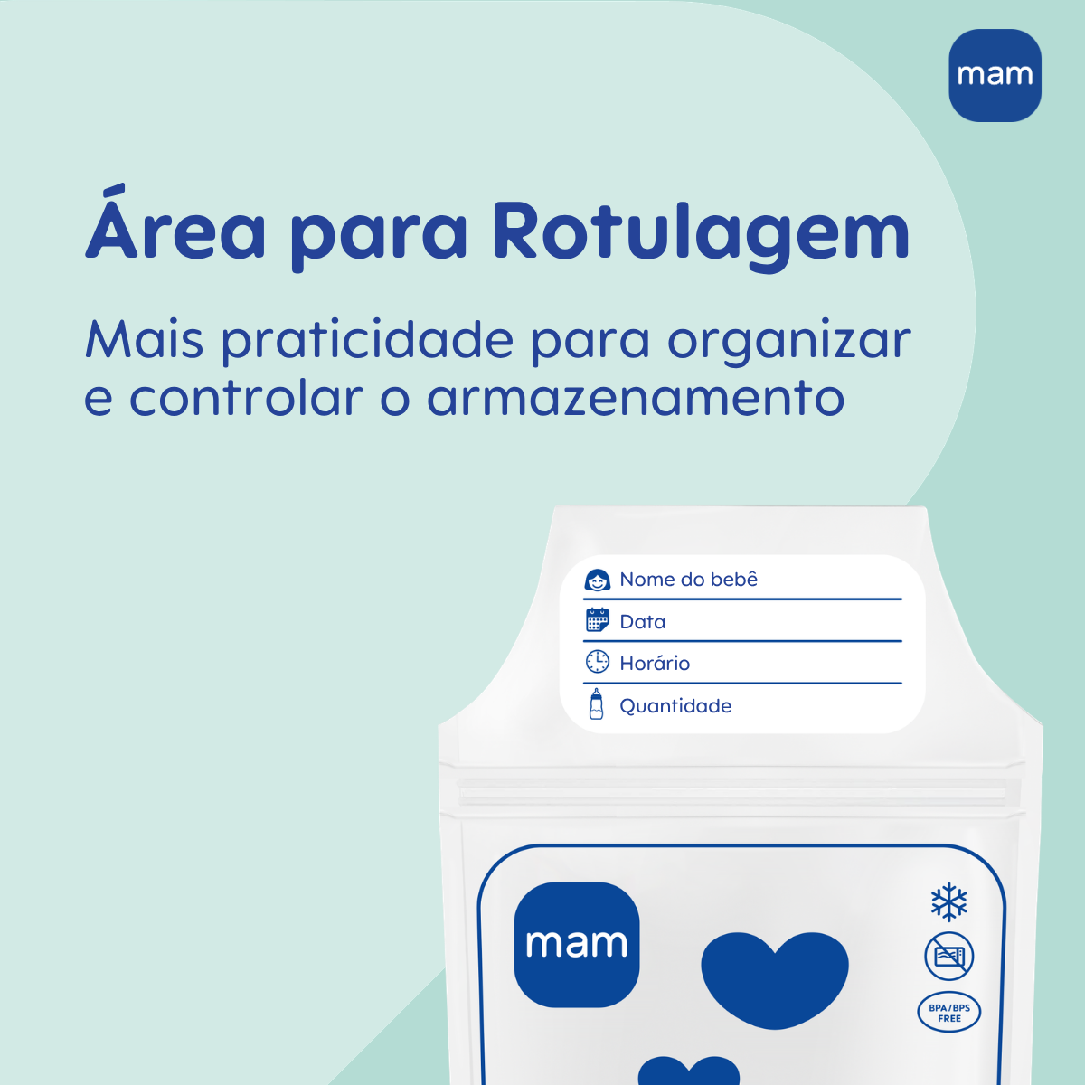 Sacos para Armazenar Leite Materno MAM (25 Unidades de 180ml)