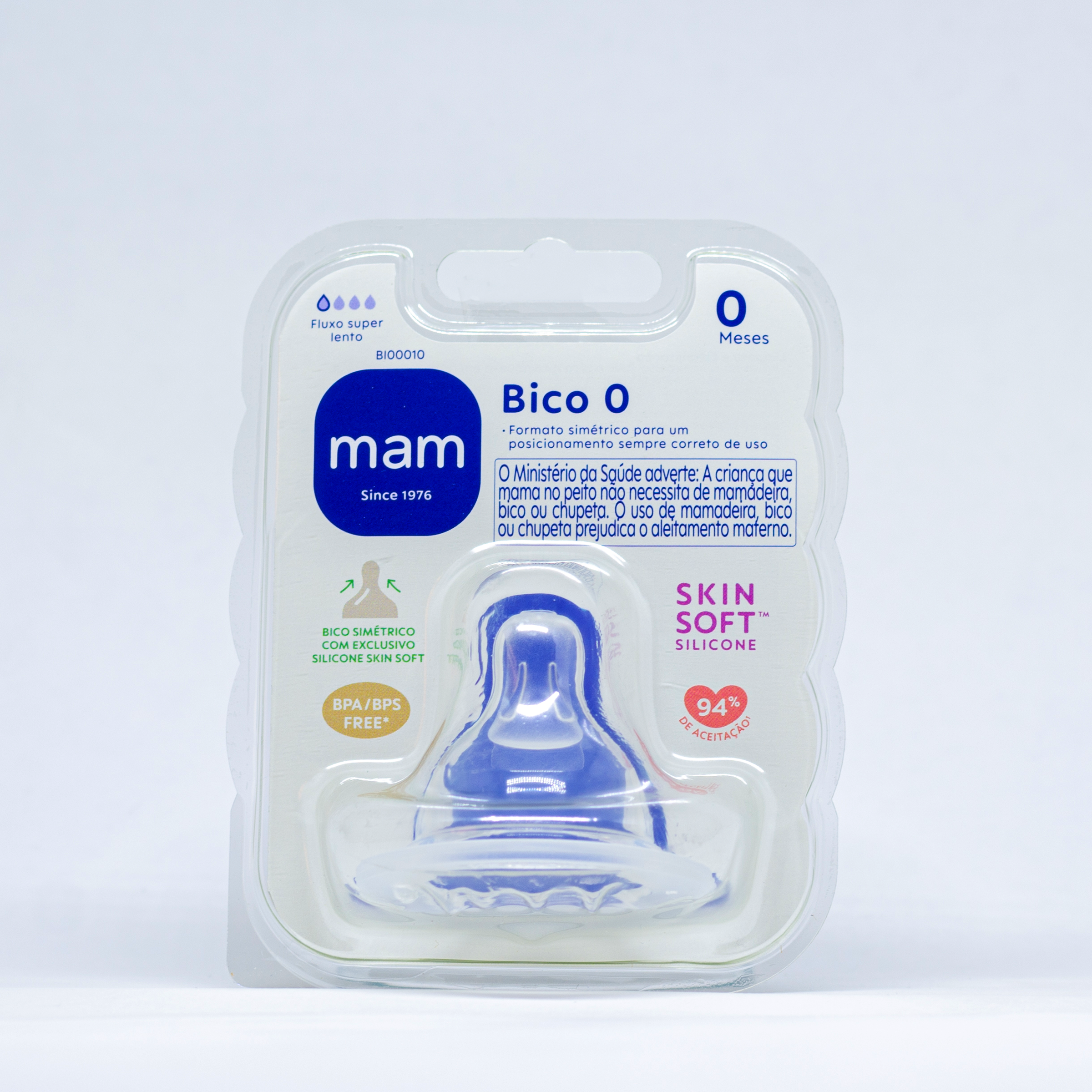 Bico nº 0 para Mamadeira MAM em Silicone Fluxo Super Lento 0+ Meses