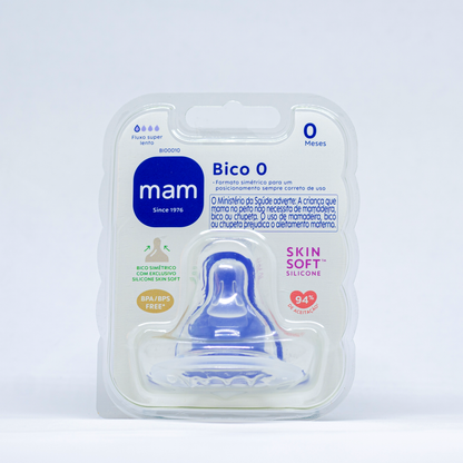 Bico nº 0 para Mamadeira MAM em Silicone Fluxo Super Lento 0+ Meses