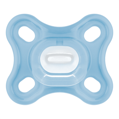 Chupeta MAM Comfort 100% Silicone 0-2 Meses Azul com Caixa Esterilizadora