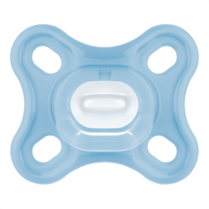 Chupeta MAM Comfort 100% Silicone 0-2 Meses Azul com Caixa Esterilizadora