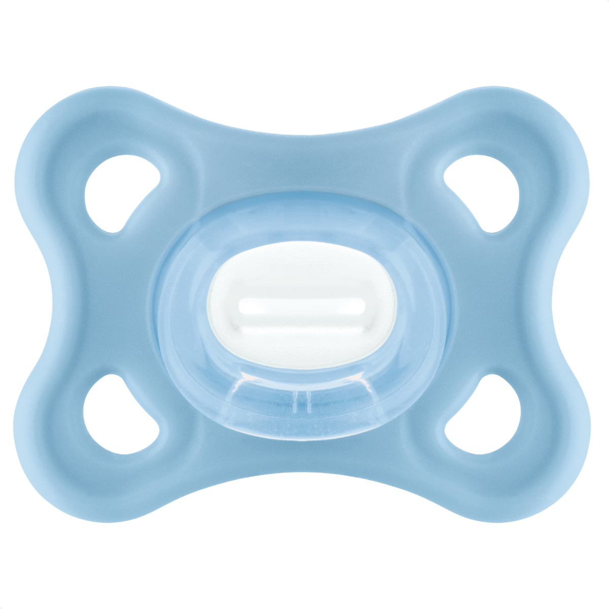 Chupeta MAM Comfort 100% Silicone 0-6 Meses Azul com Caixa Esterilizadora