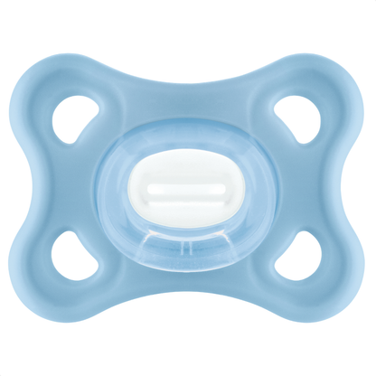 Chupeta MAM Comfort 100% Silicone 0-6 Meses Azul com Caixa Esterilizadora