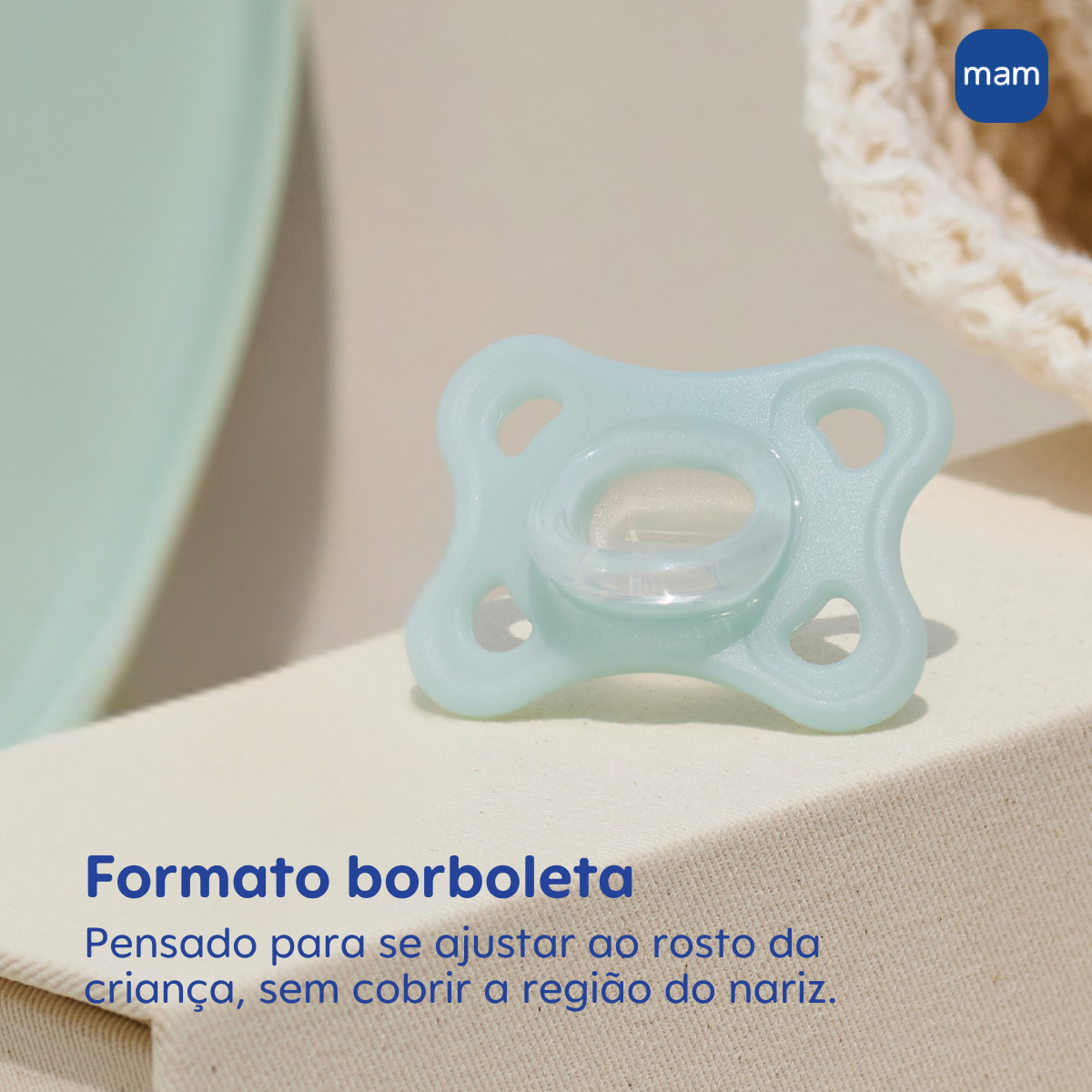 Chupeta MAM Comfort 100% Silicone 0-6 Meses com Caixa Esterilizadora Embalagem Dupla