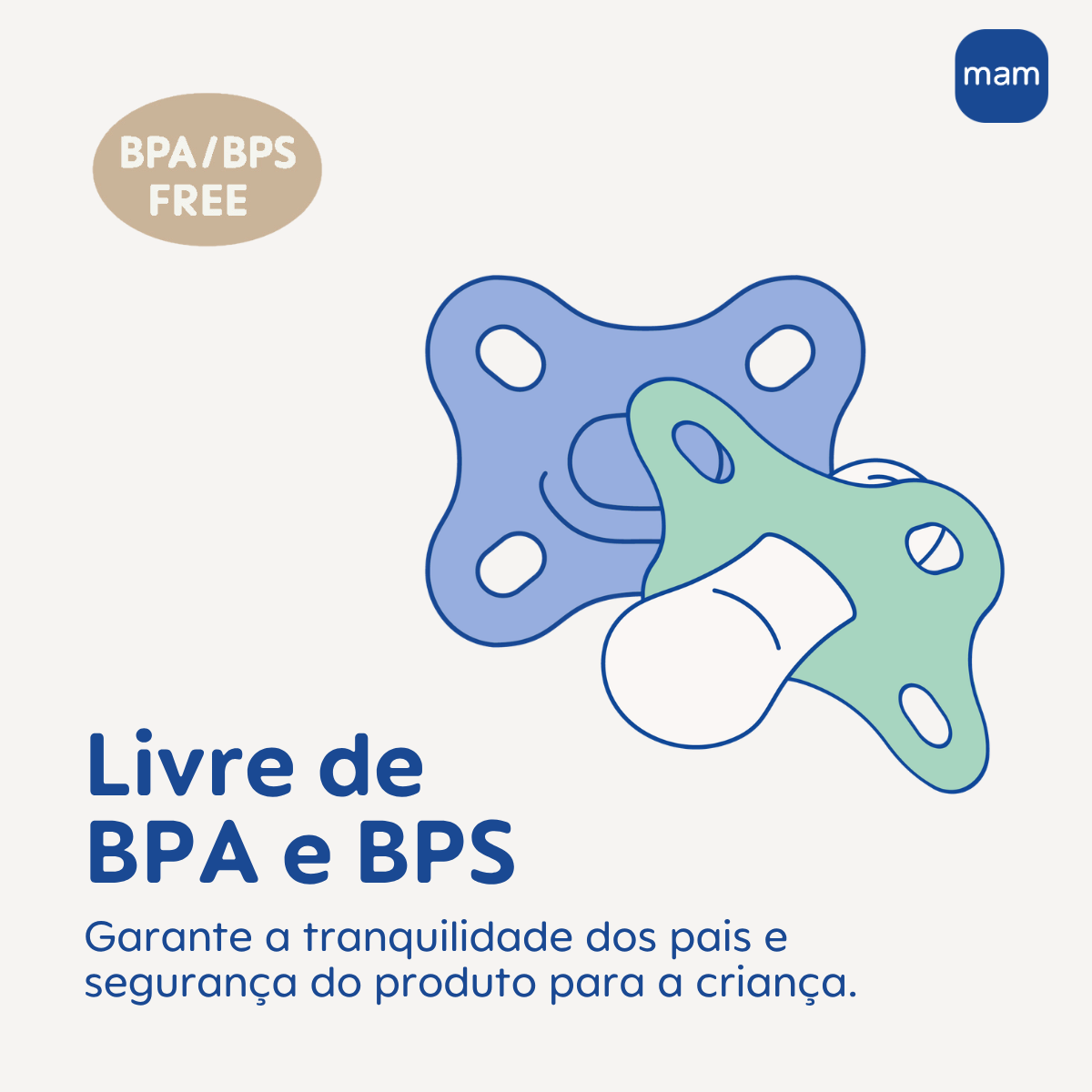 Chupeta MAM Comfort 100% Silicone 0-6 Meses com Caixa Esterilizadora Embalagem Dupla