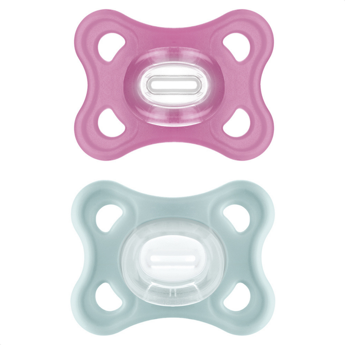 Chupeta MAM Comfort 100% Silicone 0-6 Meses com Caixa Esterilizadora Embalagem Dupla