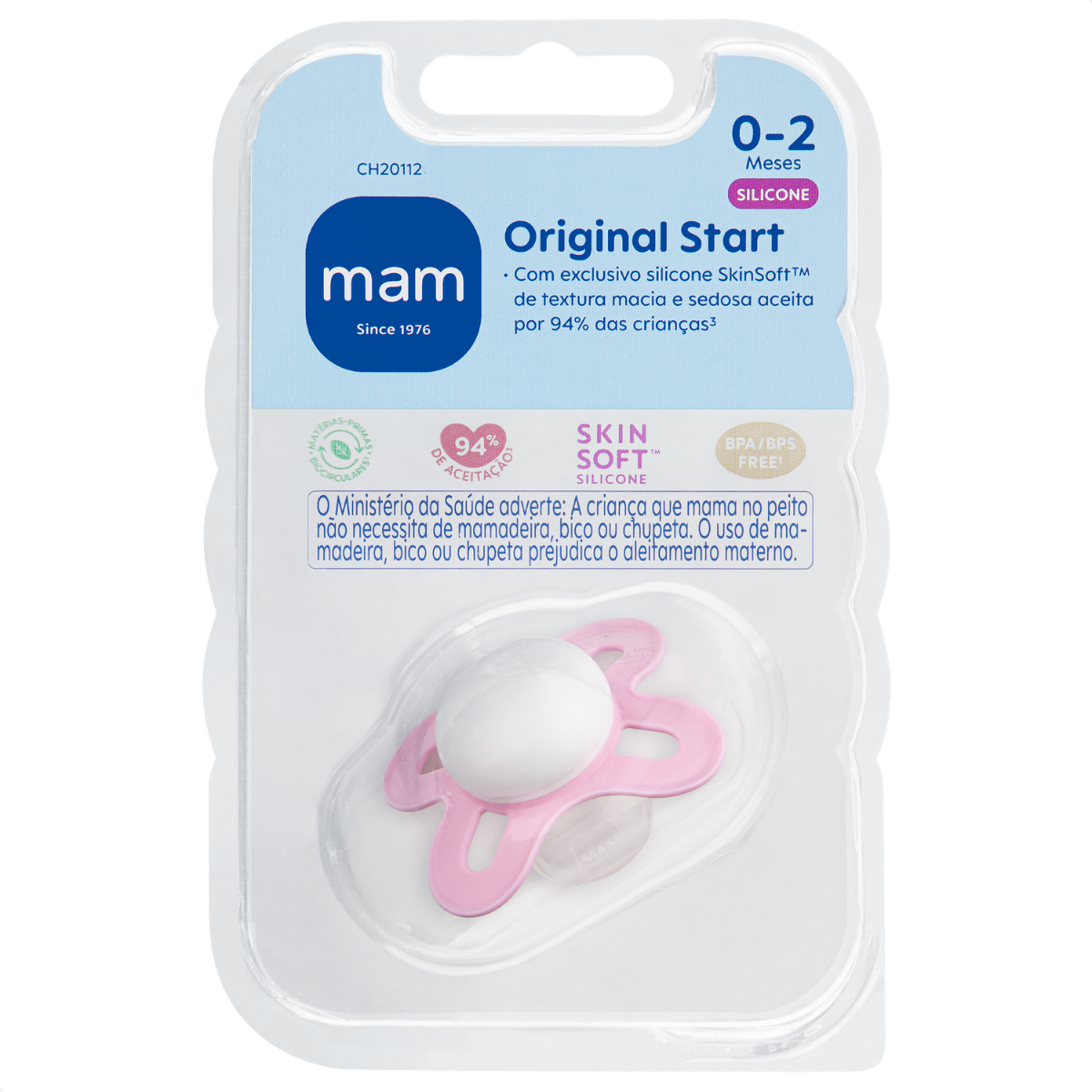Chupeta MAM Original Start 0-2 Meses Rosa