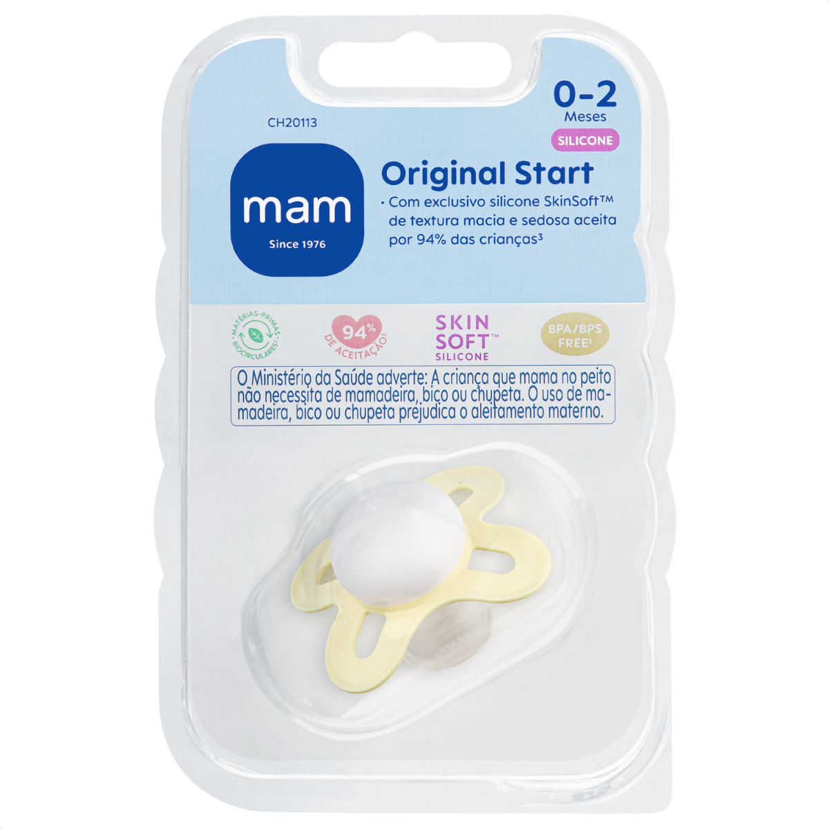 Chupeta MAM Original Start 0-2 Meses Neutra
