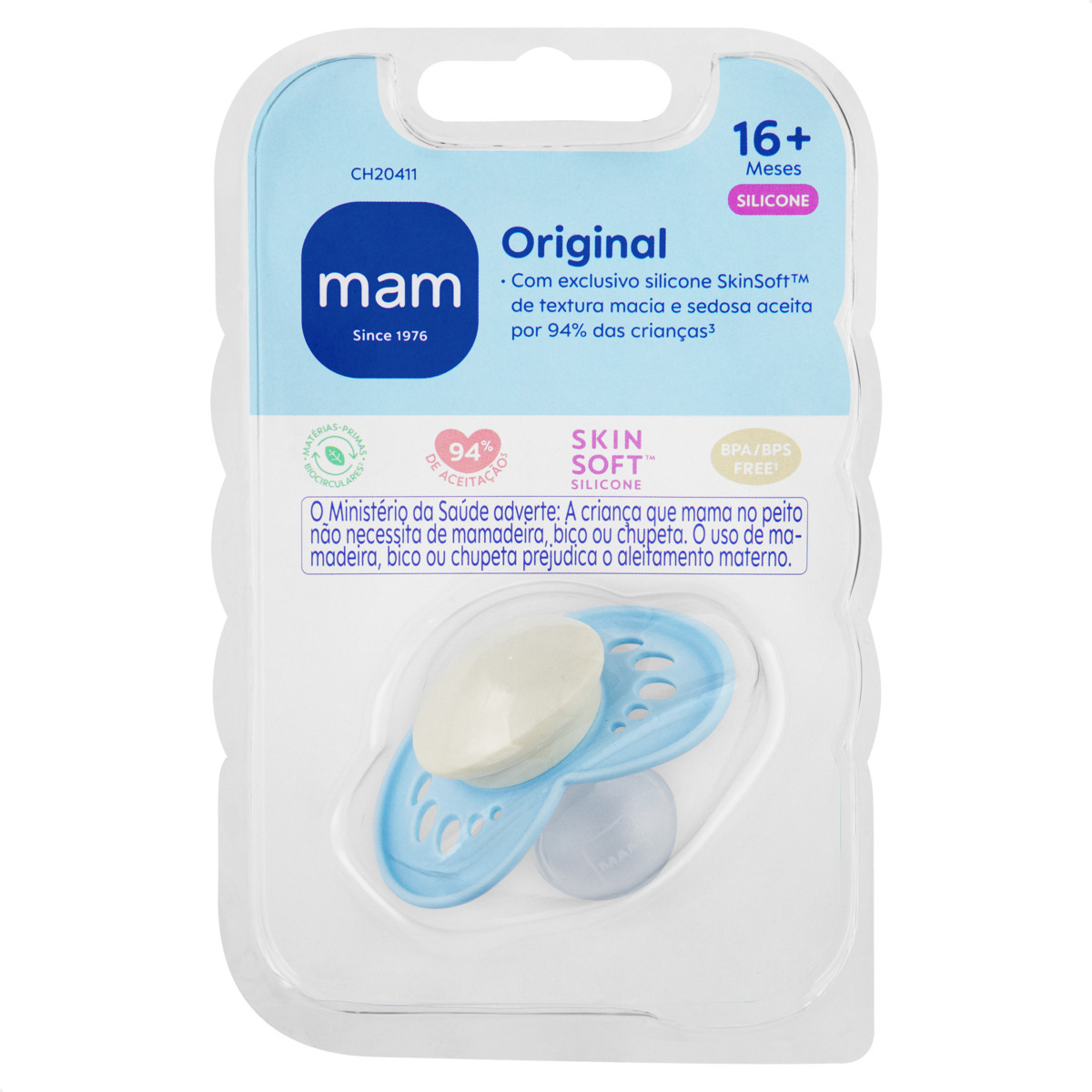 Chupeta MAM Original 16+ Meses Azul