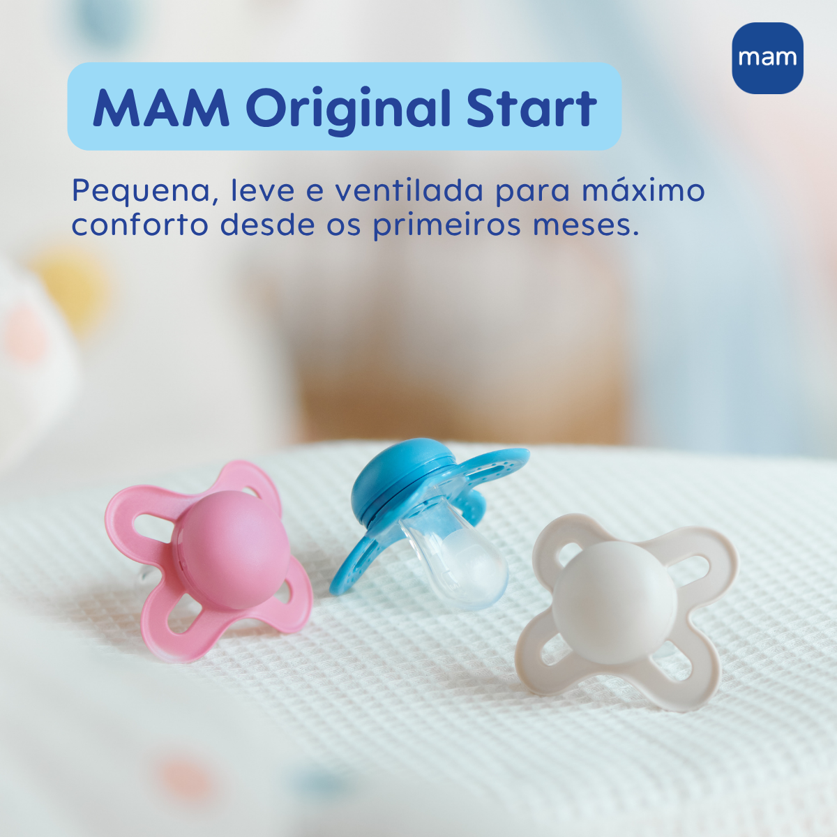 Chupeta MAM Original Start 0-2 Meses com Caixa Esterilizadora Embalagem Dupla