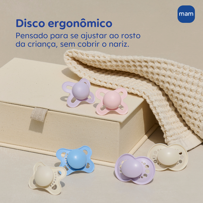 Chupeta MAM Original Start 0-2 Meses com Caixa Esterilizadora Embalagem Dupla