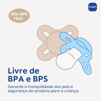 Chupeta MAM Original Start 0-2 Meses com Caixa Esterilizadora Embalagem Dupla