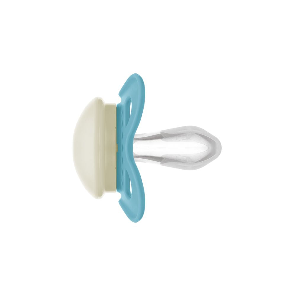Chupeta MAM Original Night 0-6 Meses Azul com Botão Brilha no Escuro e Caixa Esterilizadora