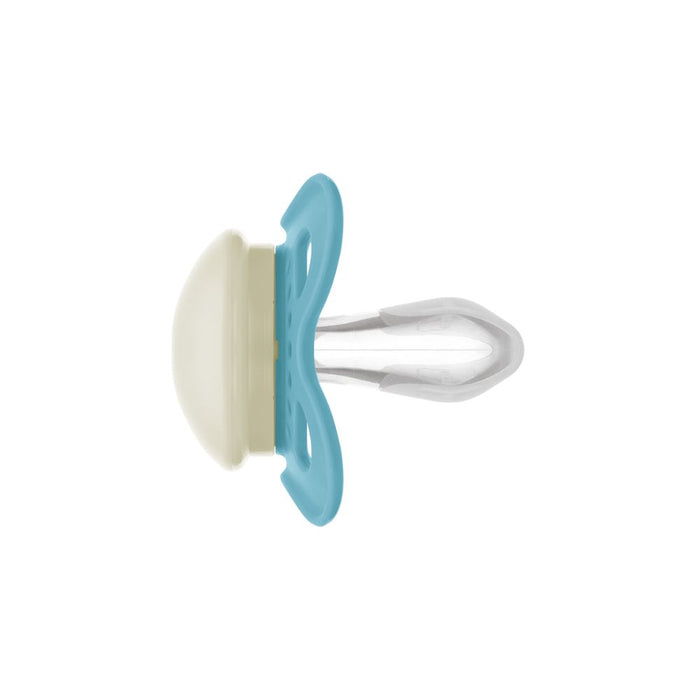 Chupeta MAM Original Night 0-6 Meses Azul com Botão Brilha no Escuro e Caixa Esterilizadora