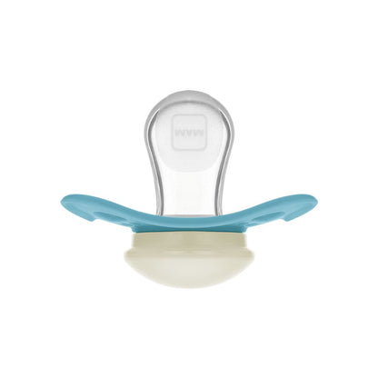 Chupeta MAM Original Night 0-6 Meses Azul com Botão Brilha no Escuro e Caixa Esterilizadora