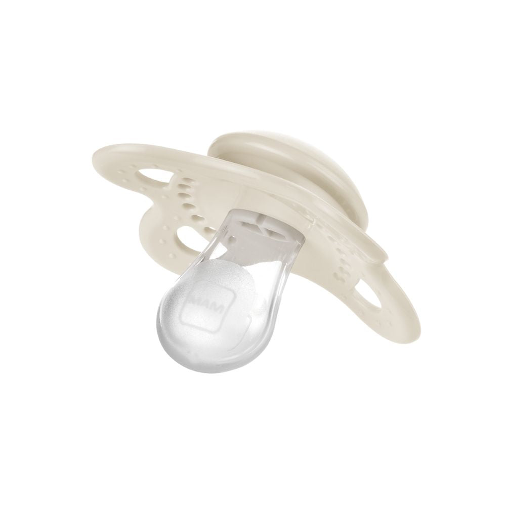 Chupeta MAM Original Night 0-6 Meses Neutra com Botão Brilha no Escuro e Caixa Esterilizadora