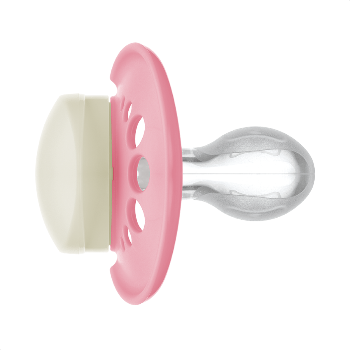 Chupeta MAM Original Night 6+ Meses Rosa com Botão Brilha no Escuro e Caixa Esterilizadora