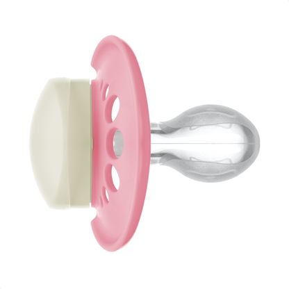 Chupeta MAM Original Night 6+ Meses Rosa com Botão Brilha no Escuro e Caixa Esterilizadora