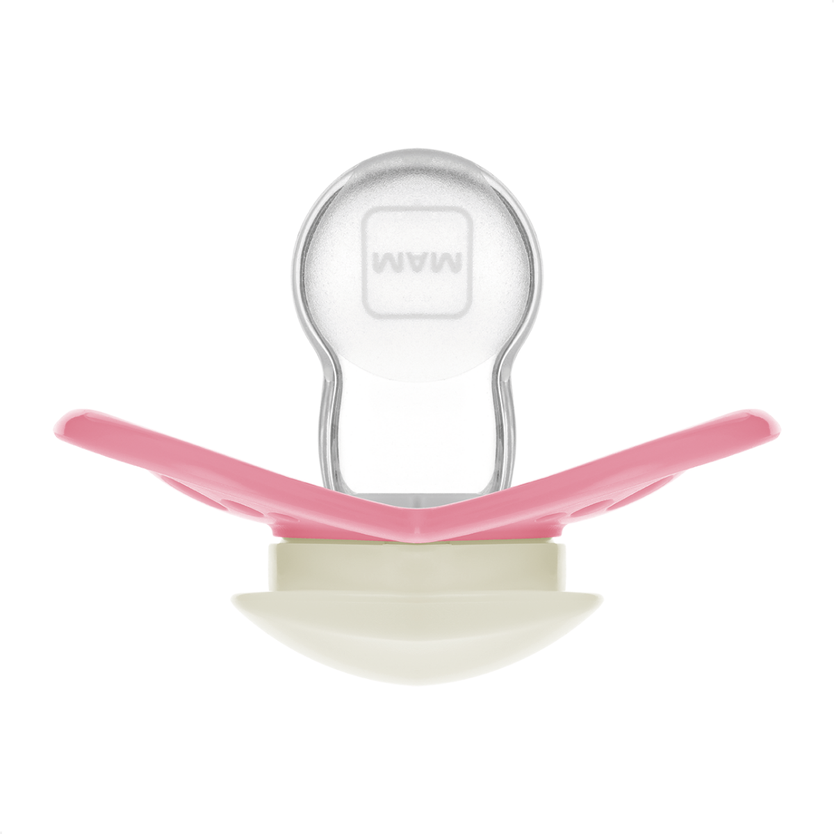 Chupeta MAM Original Night 6+ Meses Rosa com Botão Brilha no Escuro e Caixa Esterilizadora