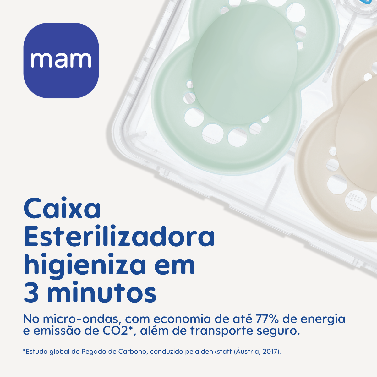 Chupeta MAM Original 6+ Meses com Caixa Esterilizadora Embalagem Dupla